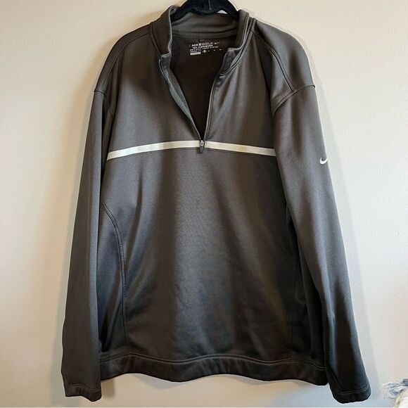✨ Nike Golf Men’s Brown Therma Fit Quarter Zip XL - Picture 1 of 8